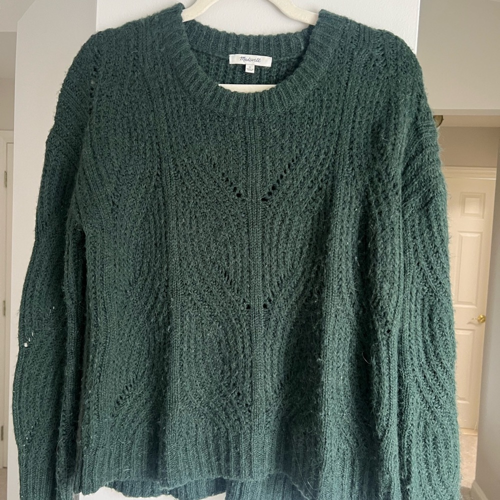 Madewell Forest Green Textured Sweater